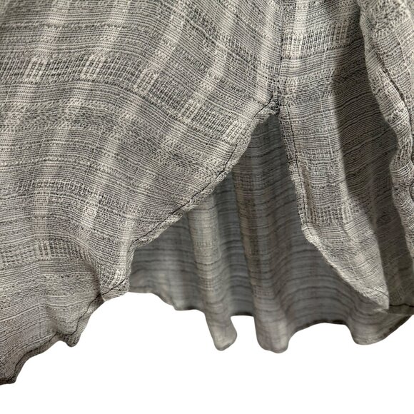 Free People Headed to the Highlands Button Up Gray Black Gauze‎ Style Top Size S - Picture 7 of 11